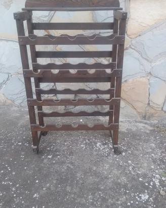cantinetta portabottiglie vino in legno vintage