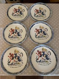 Set 6 piatti per pizza -Tema Squadre di Calcio