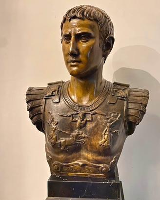 Busto in bronzo Giulio cesare 70 cm