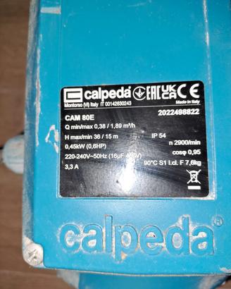 motore Calpeda autoadescante 0.5 cv