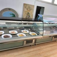 Bancone vetrina refrigerata per bar gastronomia