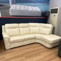 Divano angolare Relax elettrico in vera pelle