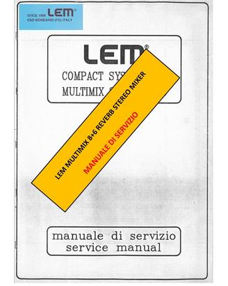 manuale istruzioni servizio mixer LEM Multimix 8-6