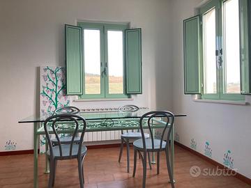 Struttura tavolo in ferro battuto/verde Tiffany
