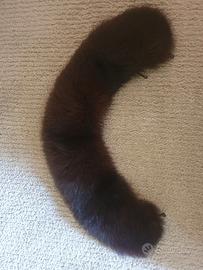 Collo in vera pelliccia di Lapin marrone vintage
