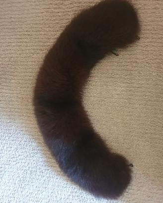 Collo in vera pelliccia di Lapin marrone vintage