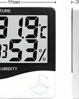 Termometro orologio digitale interno igrometro