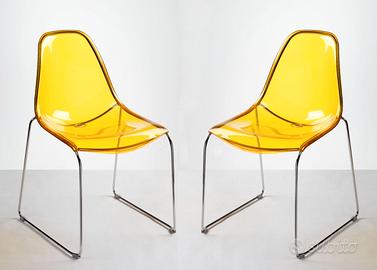 Sedie Pedrali in policarbonato e acciaio