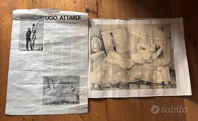 Litografia ugo attardi vintage originale