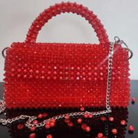 Crystal bag rossa. Borsa in Cristalli.Handmade ❤️