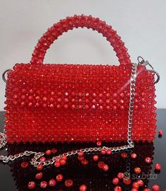 Crystal bag rossa. Borsa in Cristalli.Handmade ❤️