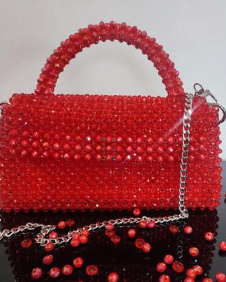 Crystal bag rossa. Borsa in Cristalli.Handmade ❤️