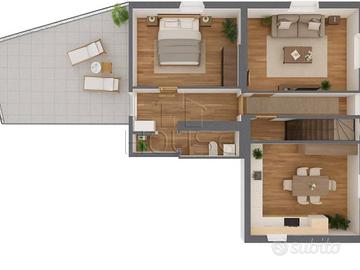 Appartamento di 300 m² con più di 5 locali e box a