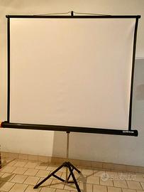 Telo schermo x proiettore portatile con treppiede