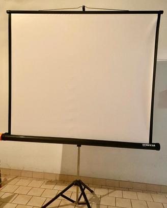 Telo schermo x proiettore portatile con treppiede