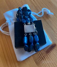 Argento e lapislazzuli, bracciale