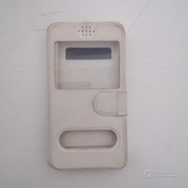 Cover smartphone bianco a libretto. 