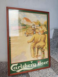 Quadro pubblicitario birra Carlsberg