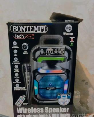 Cassa speaker Bontempi bluetooth karaoke radio