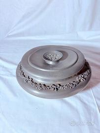 Centrotavola portaoggetti in peltro anni '50