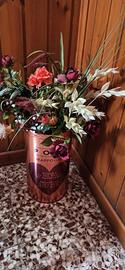 vaso fiori latta