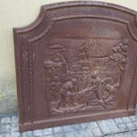 piastra in ghisa decorata per camino