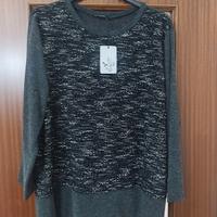 Maglia lunga donna grigio scuro "YD Mode"
