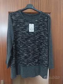 Maglia lunga donna grigio scuro "YD Mode"