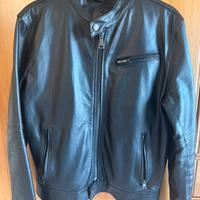 Giacca in pelle cafe' racer BATA slim fit S