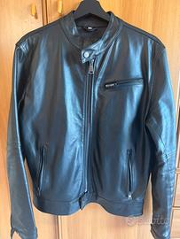 Giacca in pelle cafe' racer BATA slim fit S