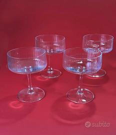 Set 4 bicchieri  coppe champagne, spumanti, dolci