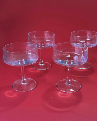 Set 4 bicchieri  coppe champagne, spumanti, dolci