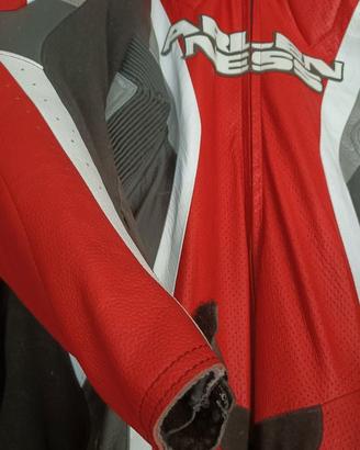 Tuta da moto in pelle di canguro