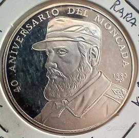 10 Pesos 1993 Proof Cuba, Caserma Moncada Ag
