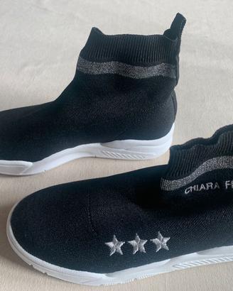 Chiara Ferragni sneakers sock nere donna 37