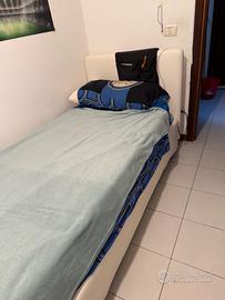 Letto singolo in ecopelle