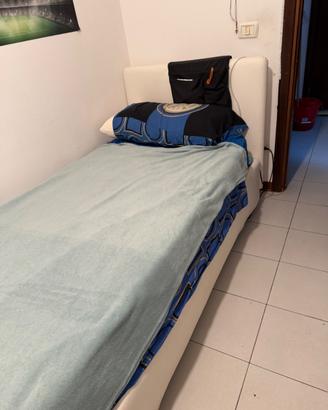 Letto singolo in ecopelle