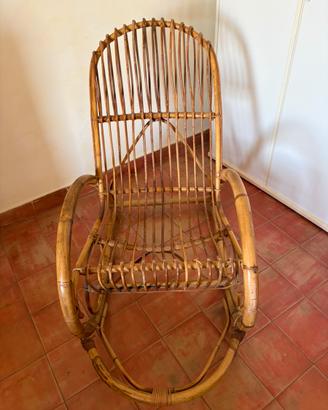Sedia a dondolo bamboo