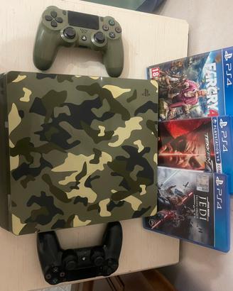 Ps4 slim due joistick e tre giochi compresi