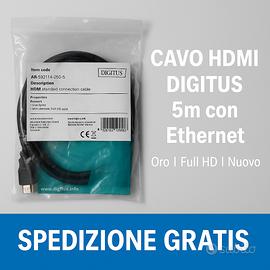 Cavo HDMI DIGITUS 5m | Full HD | Ethernet | Nuovo