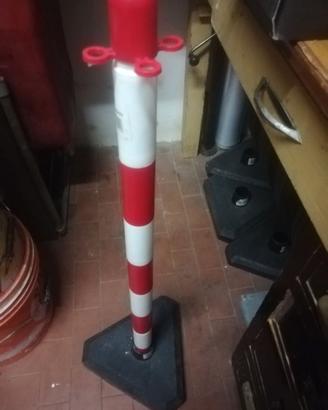 Colonnina Catena Segnaletica Bianca/rossa Cm 90