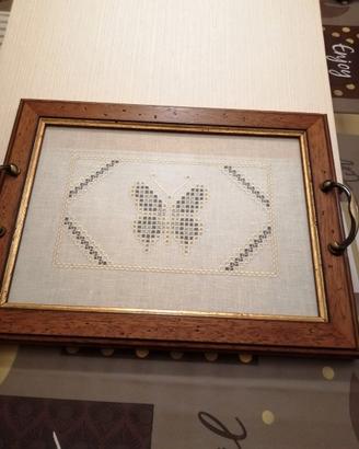 Vassoio con cornice in arte povera