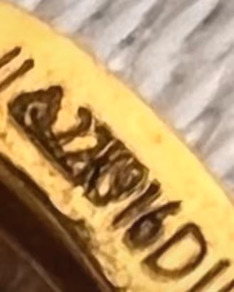 Orecchino singolo a cerchio oro 22K (916)