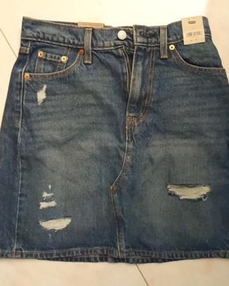 Decon iconic SKIRT Levi's 28 stone blue denim M