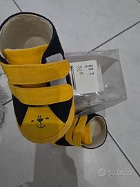 scarpe bambino a strappo chicco n 18 gialle nere