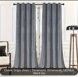 4 tende 2 panna 2 grigie chiaro