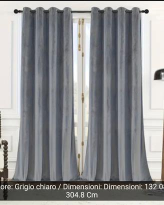 4 tende 2 panna 2 grigie chiaro