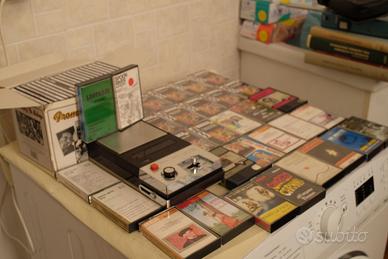 sanyo registratore + musica cassette + cd vintage