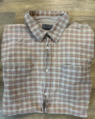Camicia Wrangler a quadri beige e marrone