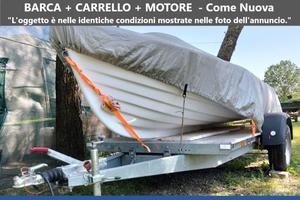 BARCA a MOTORE Come Nuova + CARRELLO Basculante